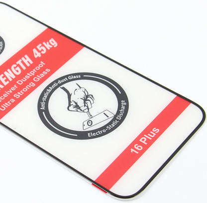 OEM Ultra Strong 45KG képernyővédő fólia Samsung Galaxy A54 A546-hoz, edzett üveg, teljes ragasztó, 2.5D, fekete