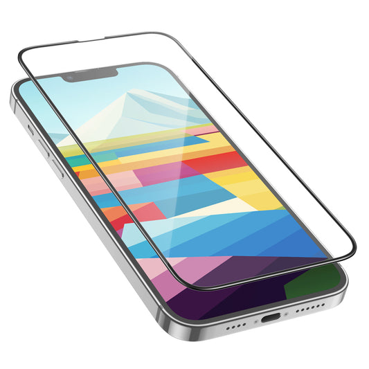 HOCO G16 védőfólia Apple iPhone 16 / 15 készülékhez, Edzett üveg, Teljes ragasztás, 5D, Fekete