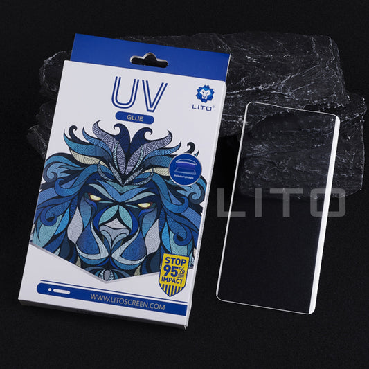 Lito képernyővédő fólia Samsung Galaxy Note 10+ 5G N976 / Note 10+ N975 készülékhez, edzett üveg, UV ragasztó, 3D