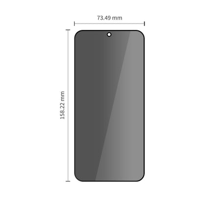 Privacy Tech-Protect Spy+ Screen Protector for Samsung Galaxy A57 5G / A37 5G / S25 FE, Tempered Glass, Full Glue, Set of 2 pieces