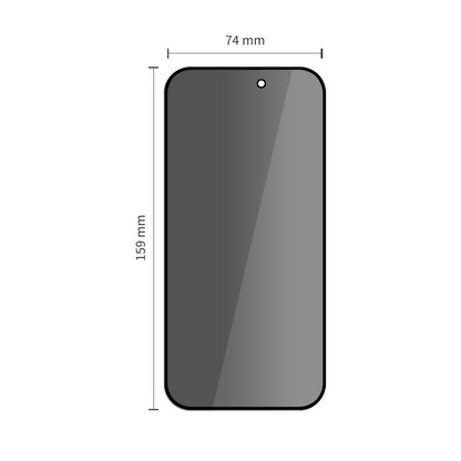 Privacy Tech-Protect Spy+ Screen Protector for Apple iPhone 17 Pro Max / 16 Pro Max, Tempered Glass, Full Glue, Set of 2 pieces