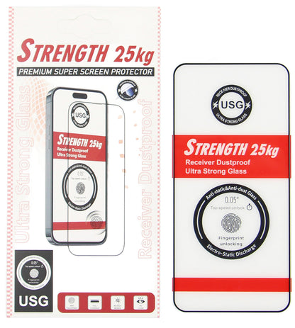 OEM Ultra Strong 25KG Screen Protector for Samsung Galaxy S26 S942, Tempered Glass, Full Glue, 2.5D, Black