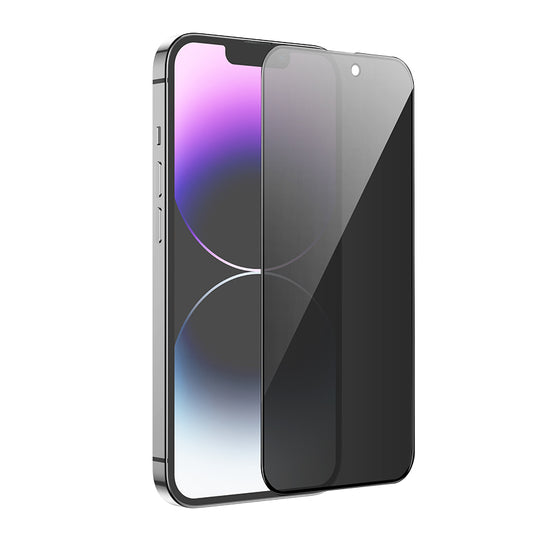 Privacy HOCO G15 képernyővédő fólia Apple iPhone 16 Plus / 15 Plus készülékhez, Edzett üveg, Teljes ragasztás, 5D
