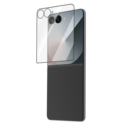 Lereach Külső Képernyővédő fólia Samsung Galaxy Z Flip8 F776 / Galaxy Z Flip7 F766 készülékhez, Edzett üveg, Teljes ragasztó, 2 darabos készlet, Fekete
