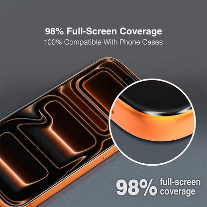 Tel Protect 10X HD DLC Diamond Coating kijelzővédő fólia Apple iPhone 18 Pro Max / 17 Pro Max készülékhez, edzett üveg, teljes felületén ragasztós, fekete