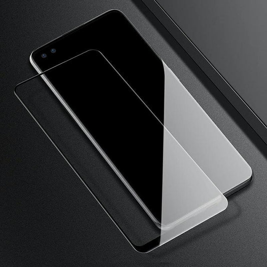 OEM képernyővédő fólia Oppo Reno13 F-hez, edzett üveg, teljes ragasztó, 21D, fekete