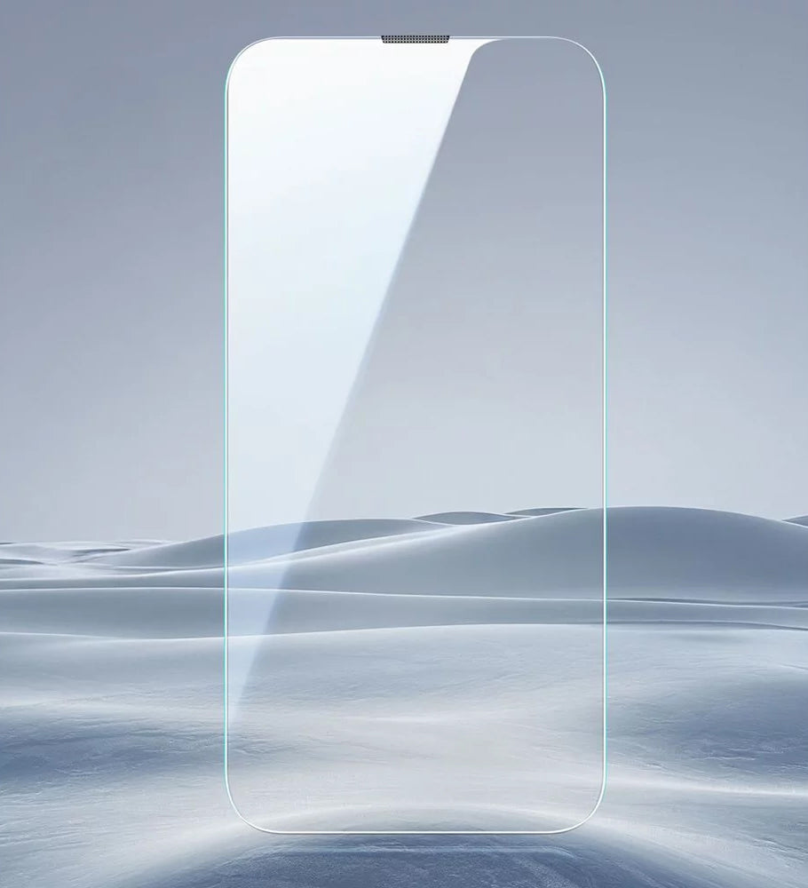 ESR Ultrafit képernyővédő fólia Apple iPhone 17e / 16e / 14 / 13 Pro készülékekhez, Edzett üveg, Teljes ragasztás, 2 darabos készlet