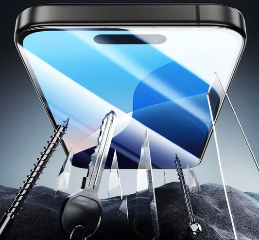 ESR Armorite képernyővédő fólia Apple iPhone 16 Pro-hoz, Edzett üveg, Teljes ragasztás, Fekete