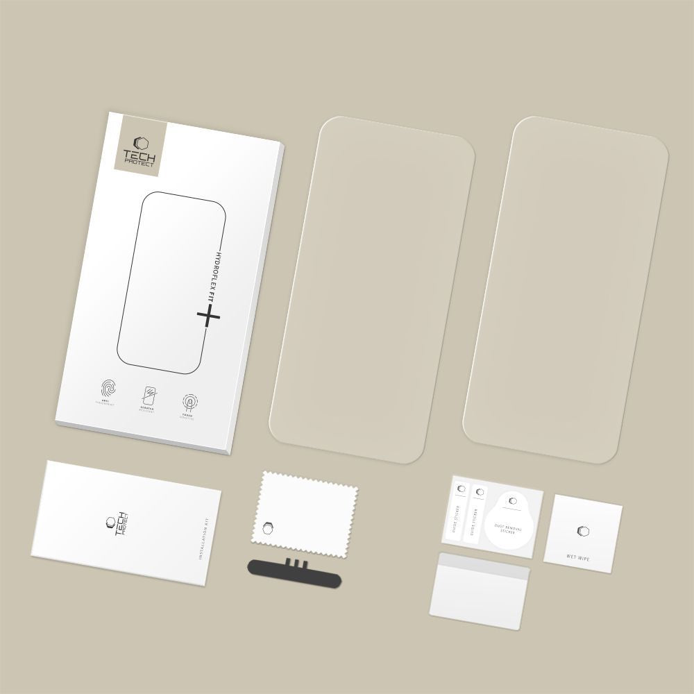 Tech-Protect Hydro Flex+ képernyővédő fólia Xiaomi Poco M8 Pro / Redmi Note 15 Pro+ 5G készülékhez, Műanyag, 2 darabos készlet