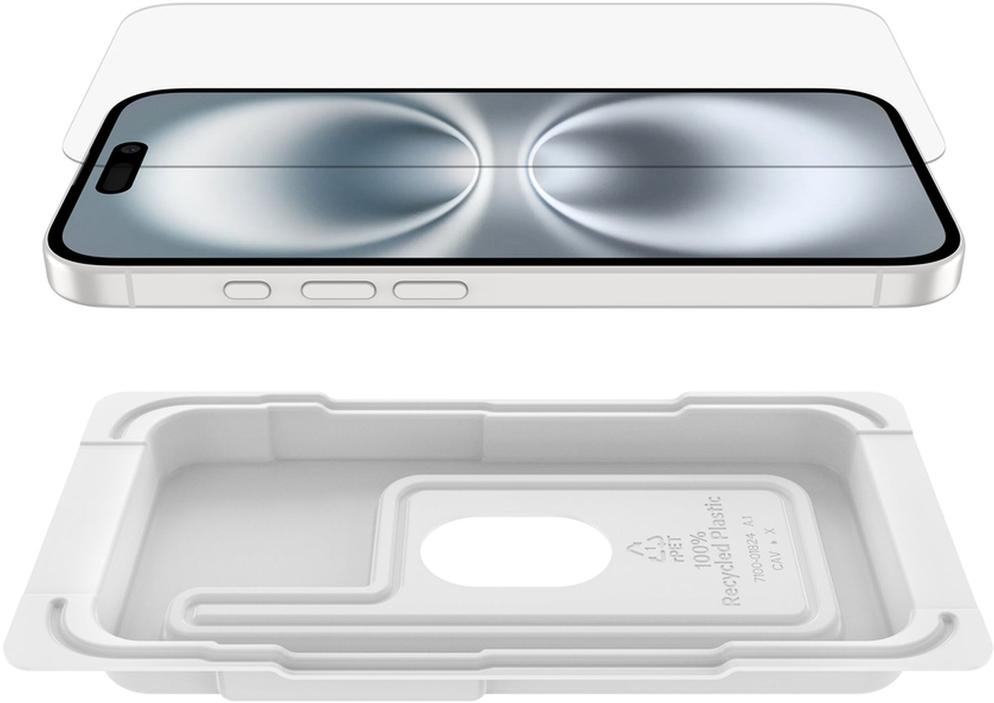Belkin ScreenForce TemperedGlass képernyővédő fólia Apple iPhone 16 / 15 / 14 Pro készülékhez, edzett üveg, teljes ragasztó OVA135zz