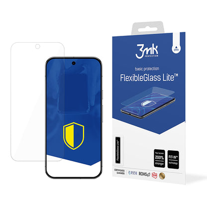 3MK FlexibleGlass Lite képernyővédő fólia Google Pixel 9 Pro XL-hez, rugalmas üveg, teljes ragasztóval