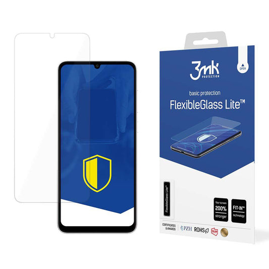 3MK FlexibleGlass Lite képernyővédő fólia Samsung Galaxy A05s A057 készülékhez, rugalmas üveg, teljes ragasztóval