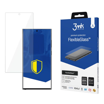 3MK FlexibleGlass képernyővédő fólia Samsung Galaxy S24 Ultra S928 készülékhez, rugalmas üveg, teljes ragasztóval