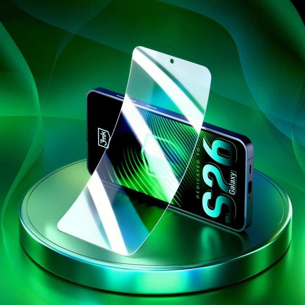 Védőfólia 3MK FlexibleGlass Samsung Galaxy S26 S942 készülékhez, Rugalmas Üveg, Teljes Ragasztás, Átlátszó