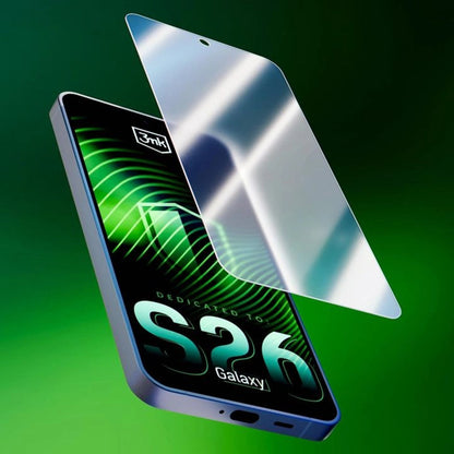 Védőfólia 3MK FlexibleGlass Samsung Galaxy S26 S942 készülékhez, Rugalmas Üveg, Teljes Ragasztás, Átlátszó