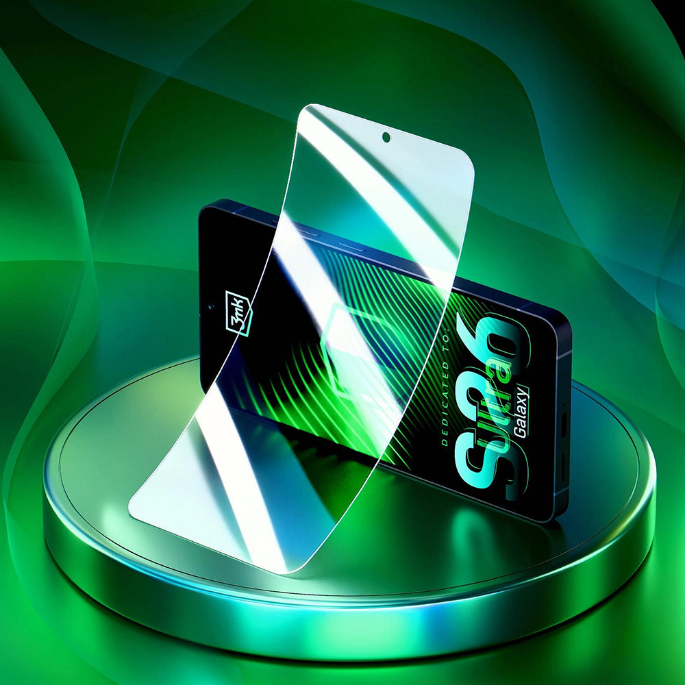 3MK FlexibleGlass védőfólia Samsung Galaxy S26 Ultra S948 készülékhez, Rugalmas Üveg, Teljes Ragasztás