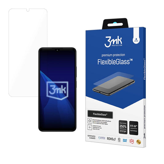 3MK FlexibleGlass képernyővédő fólia Xiaomi Poco C75 / Redmi 14C készülékhez, rugalmas üveg, teljes ragasztóval