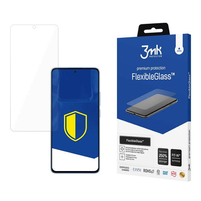 3MK FlexibleGlass képernyővédő fólia Xiaomi Redmi Note 13 4G-hez, rugalmas üveg, teljes ragasztóval