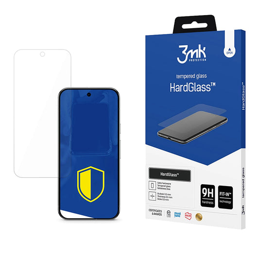 3MK HardGlass képernyővédő fólia Google Pixel 10 Pro / 10 készülékhez, edzett üveg, teljes ragasztóval