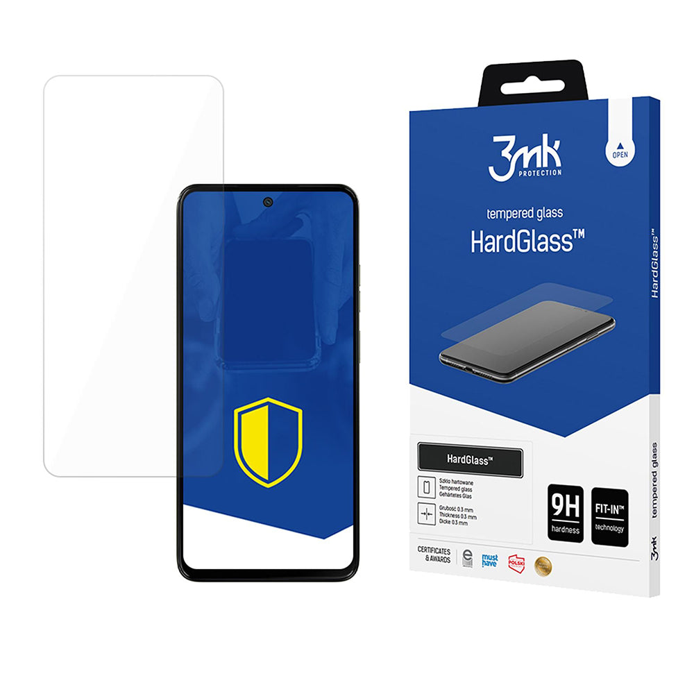 3MK HardGlass képernyővédő fólia Motorola Moto G15 / G15 Power / E15 / G05 készülékekhez, biztonsági üveg, teljes ragasztóval