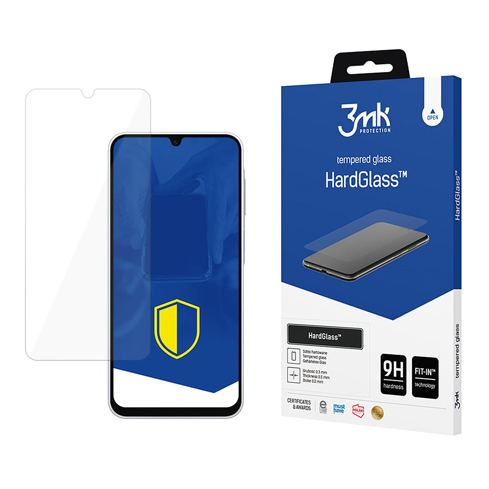 3MK HardGlass képernyővédő fólia Samsung Galaxy A26 A266 készülékhez, edzett üveg, teljes ragasztóval