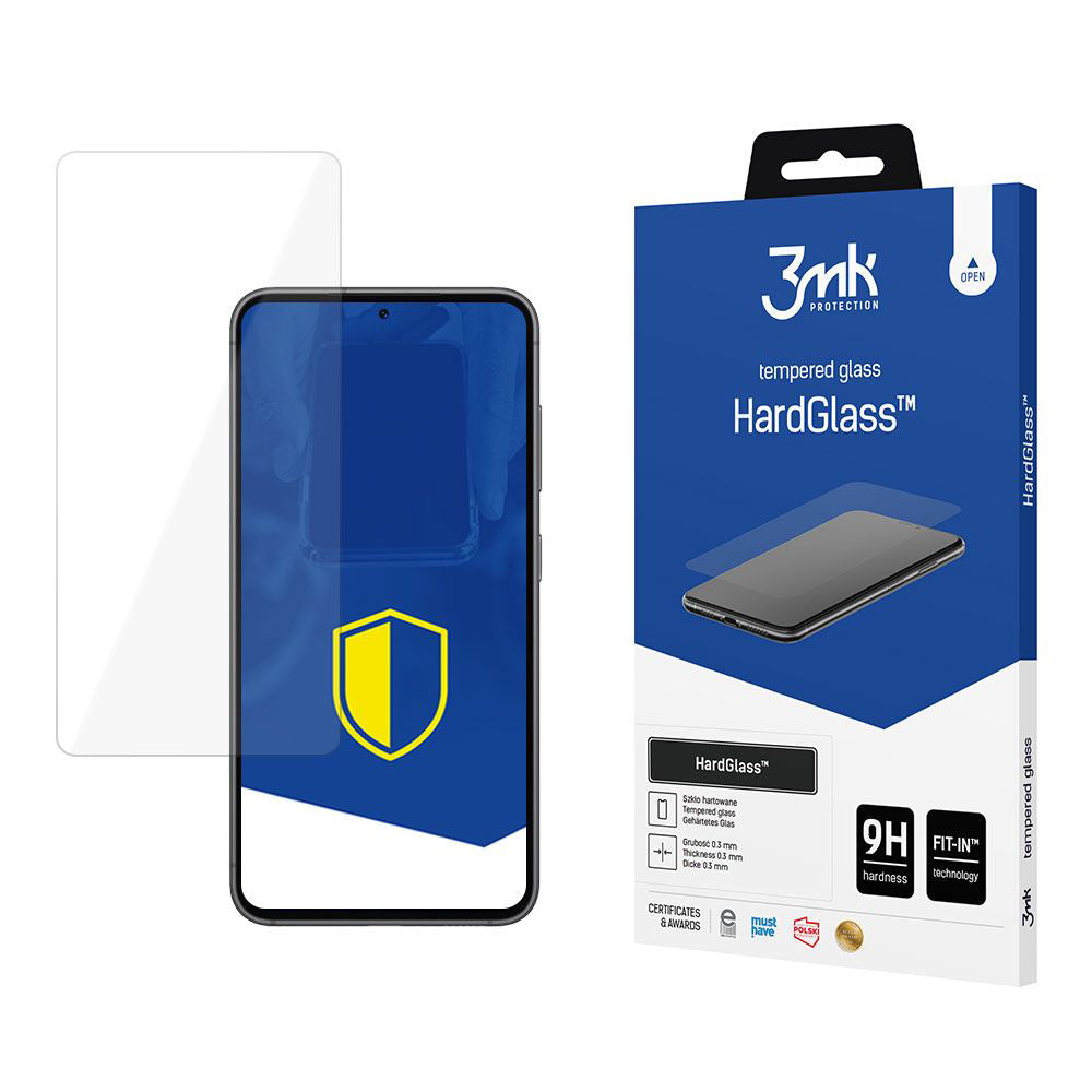 3MK HardGlass képernyővédő fólia Samsung Galaxy S25 S931 / S24 S921 készülékhez, edzett üveg, teljes ragasztóval