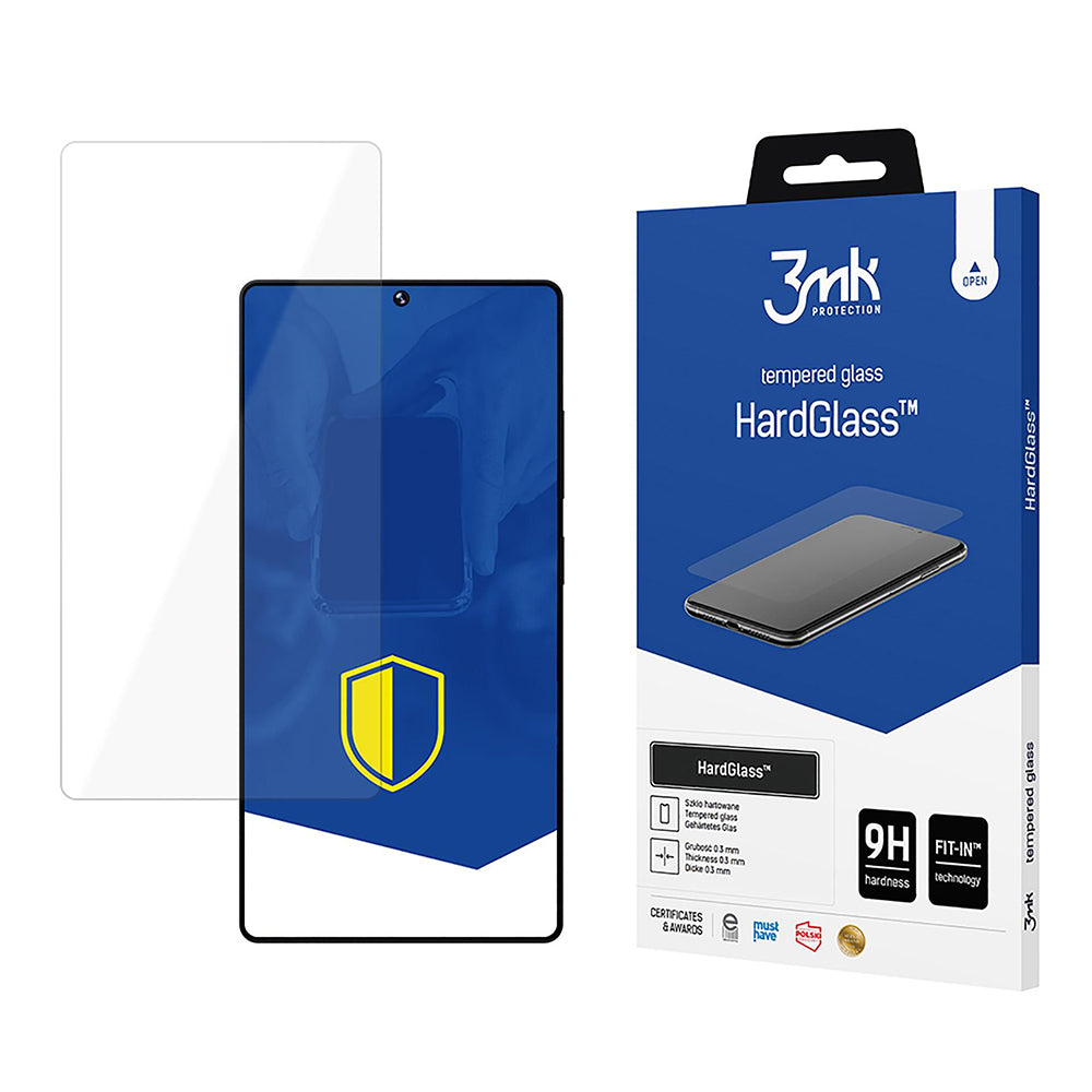 3MK HardGlass képernyővédő fólia Samsung Galaxy S25 Ultra S938 készülékhez, edzett üveg, teljes ragasztóval