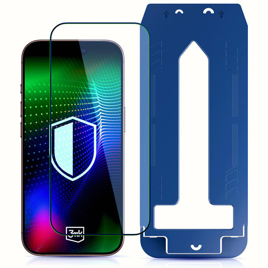 3MK Hardy Ultra védőfólia Apple iPhone 17 Pro Max készülékhez, Edzett üveg, Teljes ragasztás, Fekete