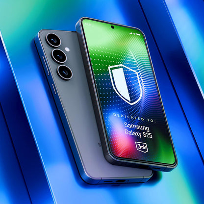 3MK Hardy Ultra képernyővédő fólia Samsung Galaxy S25 S931 készülékhez, edzett üveg, teljes ragasztó, fekete