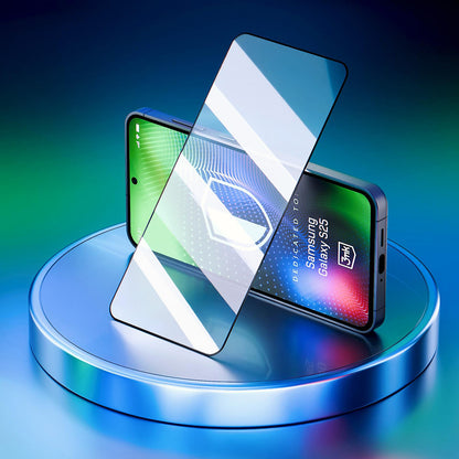 3MK Hardy Ultra képernyővédő fólia Samsung Galaxy S25 S931 készülékhez, edzett üveg, teljes ragasztó, fekete