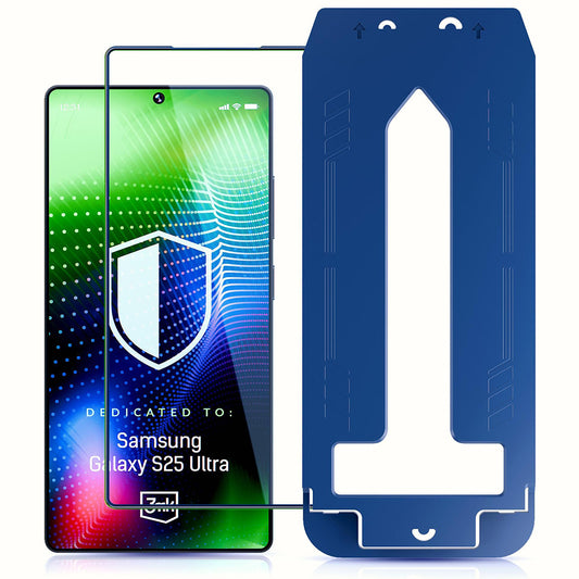 3MK Hardy Ultra képernyővédő fólia Samsung Galaxy S25 Ultra S938 készülékhez, edzett üveg, teljes ragasztó, fekete
