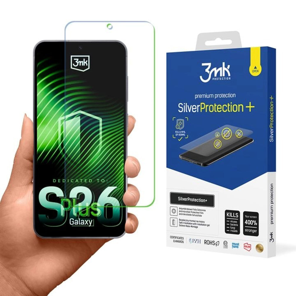 3MK Silver Protect+ képernyővédő fólia Samsung Galaxy S26 Plus S947-hez, Műanyag