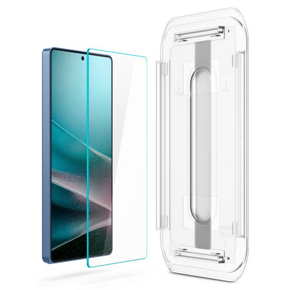 Spigen GlastR EZ FIT HD képernyővédő fólia Samsung Galaxy S25 Ultra S938 készülékhez, Edzett üveg, Teljes ragasztás, 2 darabos készlet AGL09082