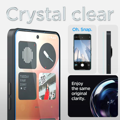 Ecran Clear Spigen GlastR EZ FIT védőfólia Nothing Phone (3a) / Phone (3a) Pro készülékekhez, Edzett üveg, Teljes ragasztás AGL09429