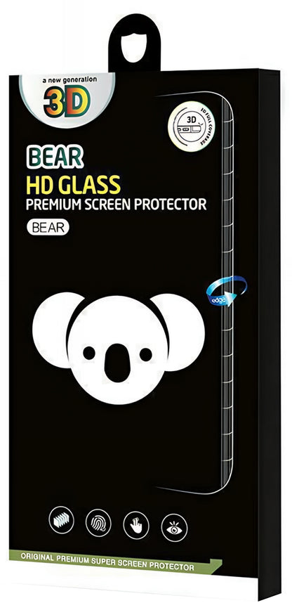 Bear HD Screen Protector for Apple iPhone 17 Pro Max, Tempered Glass, Full Glue, Black