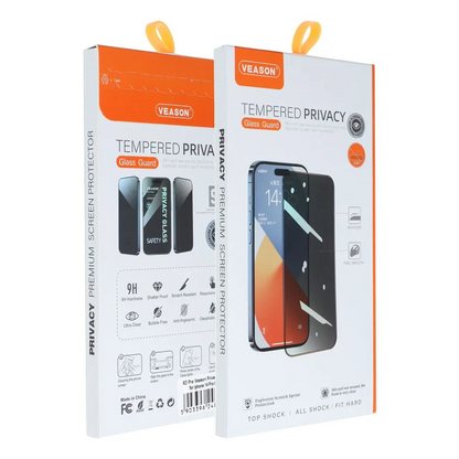 Veason Privacy képernyővédő fólia Apple iPhone 12 / 12 Pro készülékhez, edzett üveg, teljes ragasztó, 6D