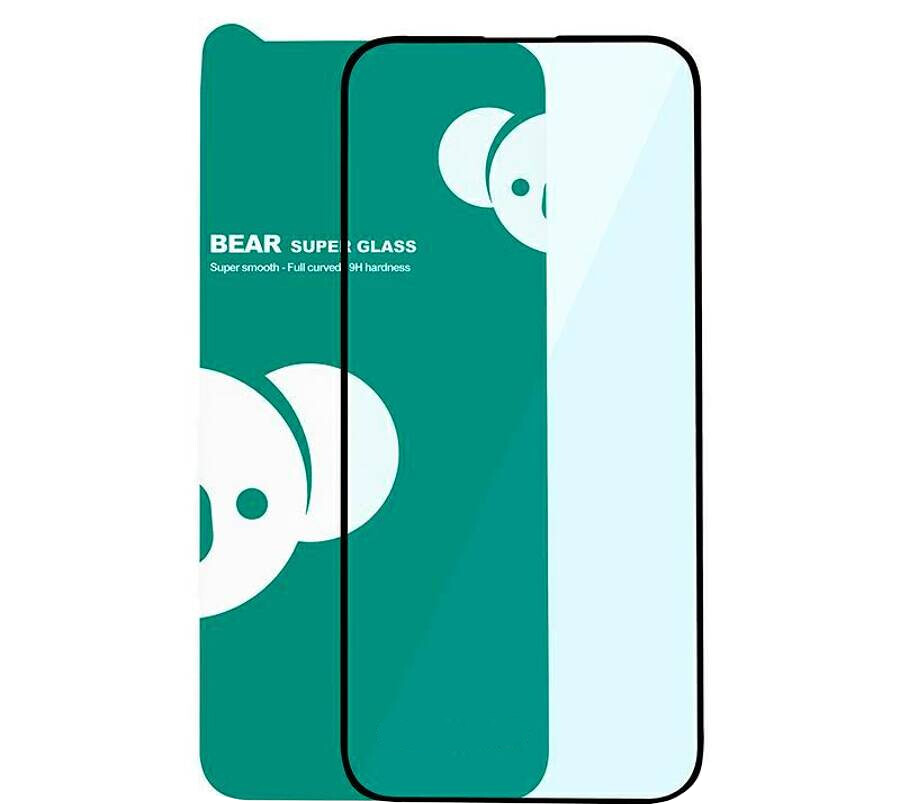 Bear Super Hard Screen Protector for Apple iPhone 18 Pro / 17 Pro / 17 / 16 Pro, Tempered Glass, Full Glue, 3D, Black