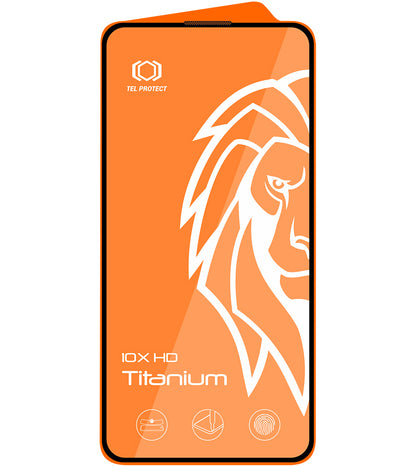 Tel Protect 10X HD Plus Titanium kijelzővédő fólia Apple iPhone 18 Pro / 17 Pro készülékhez, edzett üveg, teljes felületén ragasztott, fekete