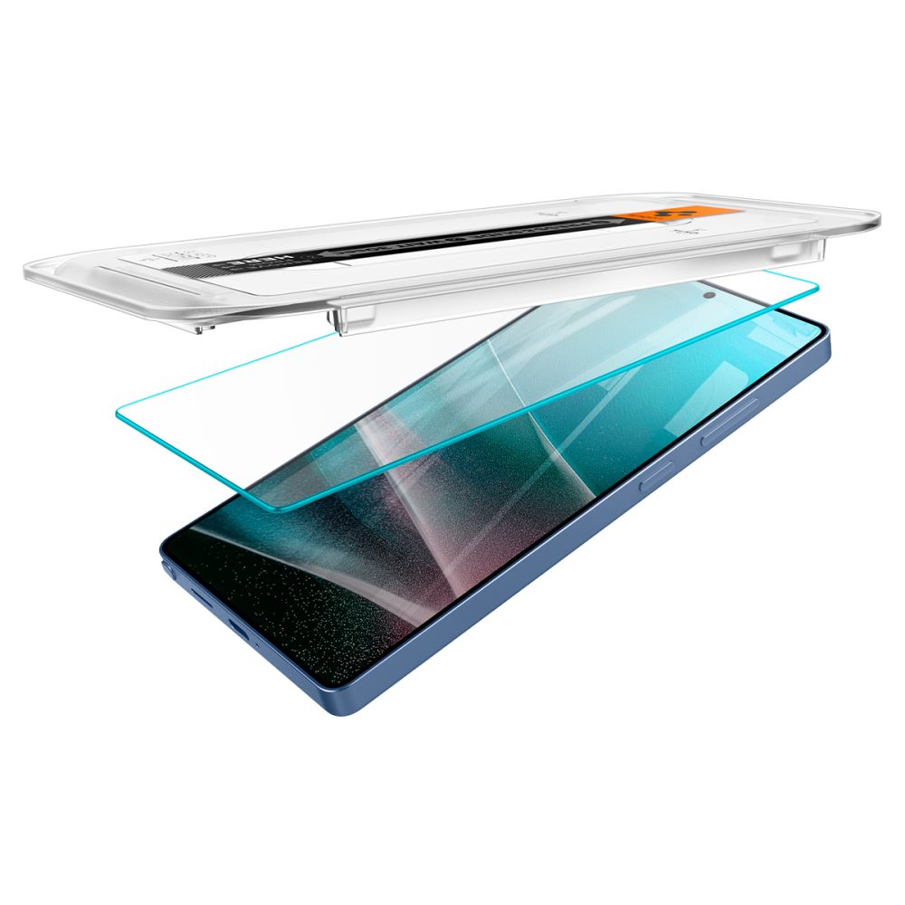Spigen GlastR EZ FIT HD képernyővédő fólia Samsung Galaxy S25 Ultra S938 készülékhez, Edzett üveg, Teljes ragasztás, 2 darabos készlet AGL09082