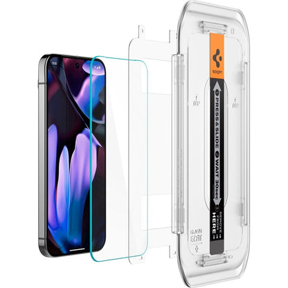 Spigen GlastR EZ FIT védőfólia Google Pixel 9 Pro XL-hez, Edzett üveg, Teljes ragasztás, 2 darabos készlet AGL08445
