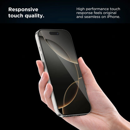 Tech-Protect Quick Set+ védőfólia Apple iPhone 16 / 15 készülékhez, Edzett üveg, Teljes ragasztás, 2 darabos készlet, Fekete