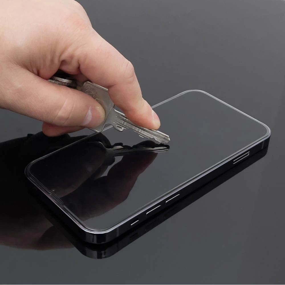 Privacy Screen Protector WZK AntiSpy for Apple iPhone 15 Pro, Tempered Glass, Full Glue