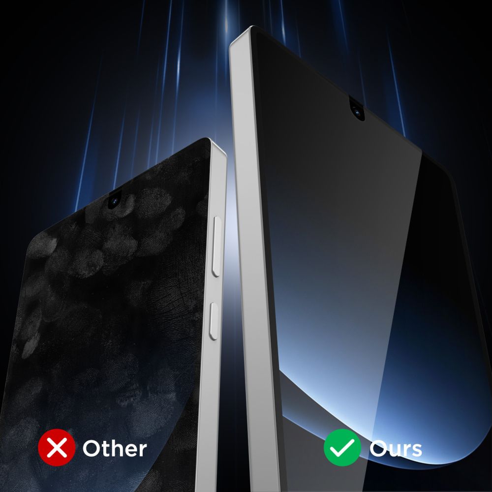 Tech-Protect képernyővédő fólia Samsung Galaxy S26 S942-hez, Edzett üveg, Teljes ragasztás, 10 darabos készlet