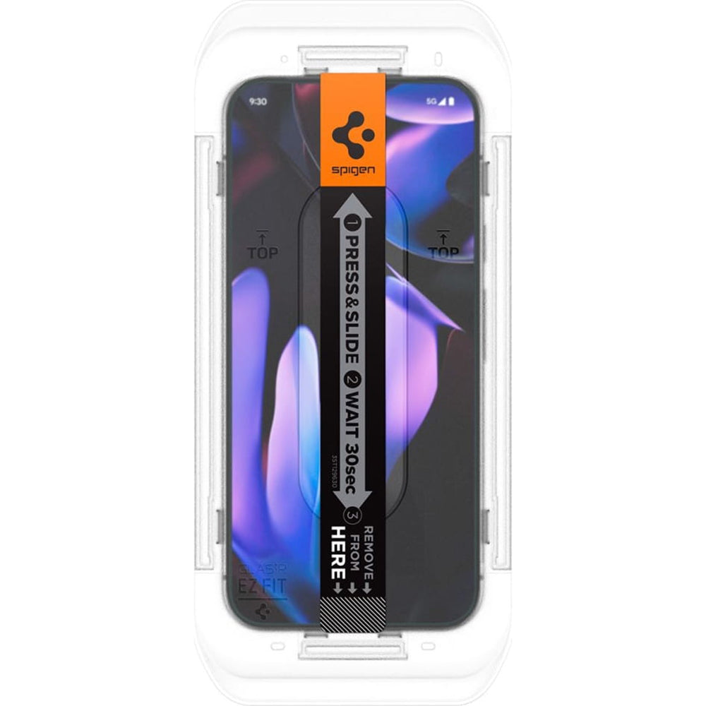 Spigen GlastR EZ FIT védőfólia Google Pixel 9 Pro XL-hez, Edzett üveg, Teljes ragasztás, 2 darabos készlet AGL08445