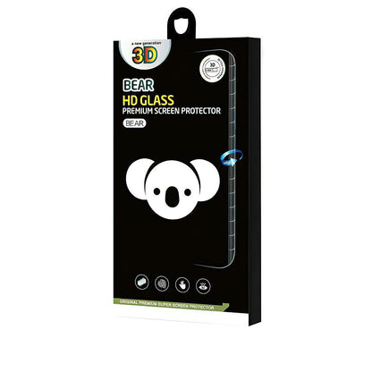 Bear HD képernyővédő fólia Apple iPhone 14 Pro Max-hoz, Edzett üveg, Teljes ragasztó, Fekete