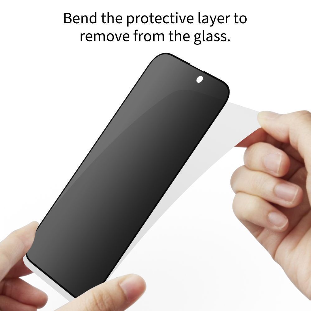 Privacy Tech-Protect Spy+ képernyővédő fólia Samsung Galaxy S26 Ultra S948-hez, Edzett üveg, Teljes ragasztás, 2 darabos készlet