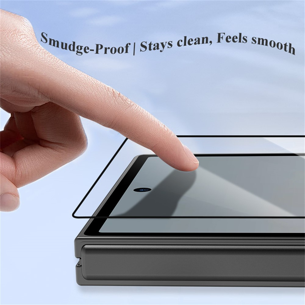 Lereach Külső Képernyővédő fólia Samsung Galaxy Z Fold8 Ultra F976 / Z Fold7 F966 készülékhez, Edzett Üveg, Teljes Ragasztó, Fekete
