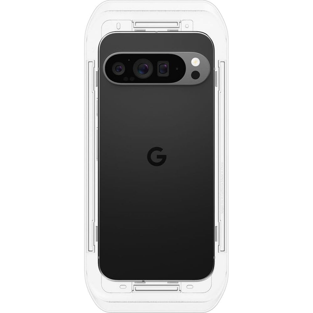Spigen GlastR EZ FIT védőfólia Google Pixel 9 Pro XL-hez, Edzett üveg, Teljes ragasztás, 2 darabos készlet AGL08445