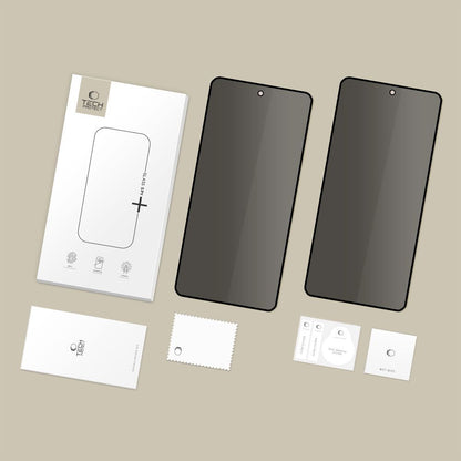 Privacy Tech-Protect Spy+ képernyővédő fólia Samsung Galaxy S26 Ultra S948-hez, Edzett üveg, Teljes ragasztás, 2 darabos készlet