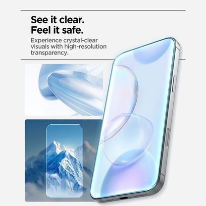 Spigen GlastR Align Master Slim képernyővédő fólia Apple iPhone 17 Pro Max készülékhez, Edzett üveg, Teljes ragasztás, 3 darabos készlet